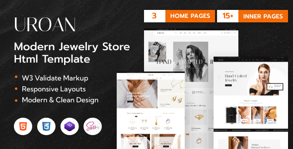 Uroan - Jewelry Store Html Template by WebRitoTheme