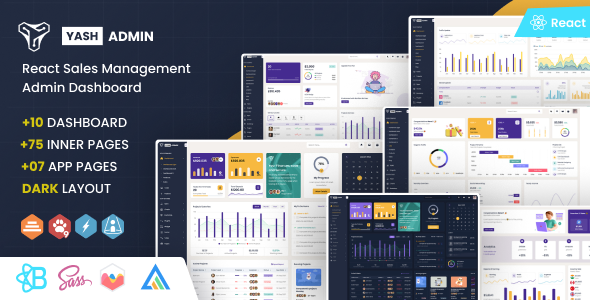 Yash Admin React Redux Sales Management System by DexignZone