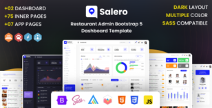 Salero Restaurant Admin Bootstrap Template by DexignZone