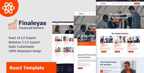 Finaleyas - Corporate & Financial Business React Template by ThemeEarth
