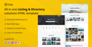 Listy - Listing & Directory Solutions HTML Template by spider-themes