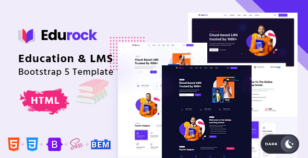Edurock Education & LMS Bootstrap 5 template by techboot