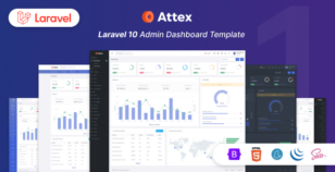 Attex - Laravel 10 Admin & Dashboard Template by coderthemes