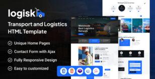 Logisk - Transport & Logistic Service Html Template by wowtheme7