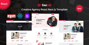 Seacab - Creative Agency React Next JS Template by TwinkleTheme