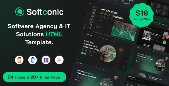 Softconic - Software Agency and IT Solutions HTML Template by egenslab
