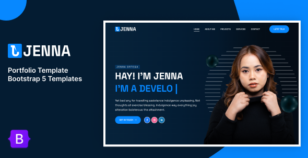 Jenna  – Bootstrap 5 Personal Portfolio by pxdraft
