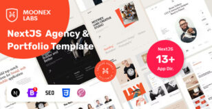 Moonex - NextJS  Agency & NextJS Portfolio Template by ib-themes