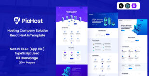 Piohost - Domain and Web Hosting React Nextjs Template by Theme_Pure