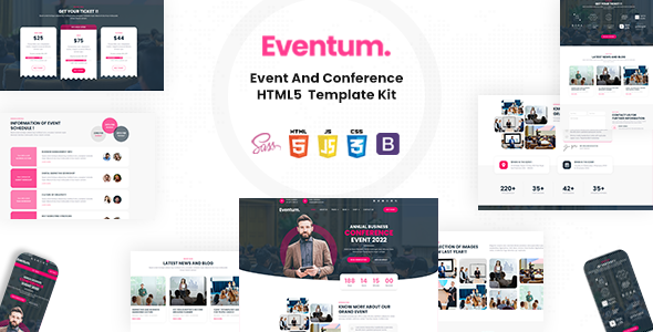 Eventum - Event & Conference HTML Template by bosathemes