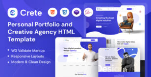 Crete - Personal Portfolio and Creative Agency HTML Template by Mate_Themes