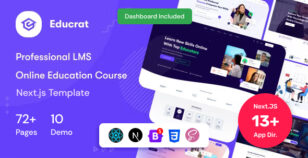 Professional LMS Online Education Course NextJs Template by ib-themes