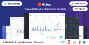 Attex - Tailwind CSS Admin & Dashboard Template by coderthemes
