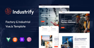 Industrify - Factory & Industrial Vue Js Template by DevGalaxy