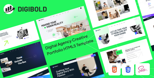 DigiBold - Digital Agency Creative Portfolio HTML5 Template by s7template