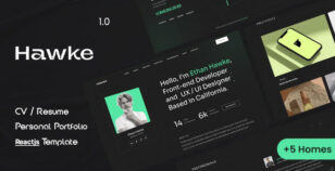Hawke - Personal One Page Portfolio React Nextjs Template by ThemesCamp