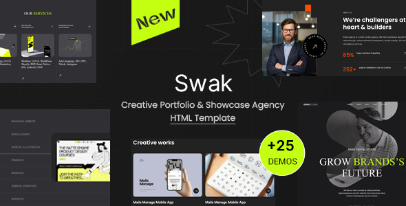 Swak - Creative Portfolio & Agency HTML Template by ThemesCamp