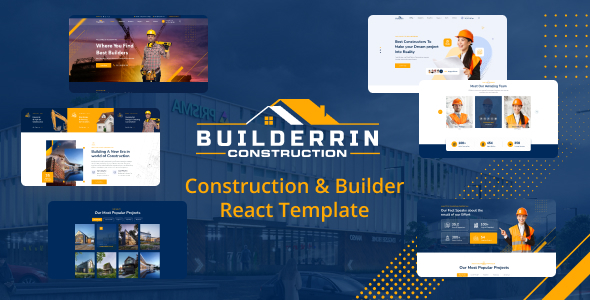 Builderrin - Construction React Template by wpthemebooster