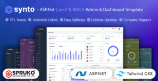 Synto – ASP.Net Core7 & Mvc5 Admin & Dashboard Template by SPRUKO
