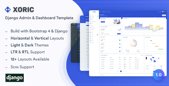 Xoric - Django Admin & Dashboard Template by themesdesign
