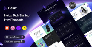 Helax - Tech Startup Landing Page Html Template by XpressBuddy