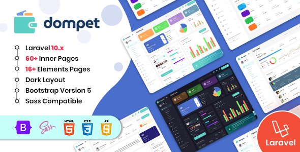 Dompet - Payment Laravel Admin Dashboard Template by dexignlabs