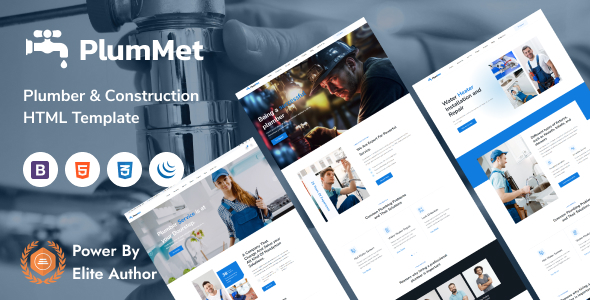 PlumMet - Plumber and Construction HTML Template by wpoceans