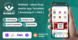 W3Meat - Meat Shop & Butcher Bootstrap Mobile Template PWA by DexignZone