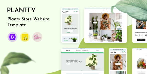 Plantfy - Plants Store Website Template by BootXperts