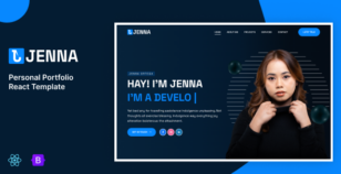 Jenna – Personal Portfolio ReactJs Template by laralink