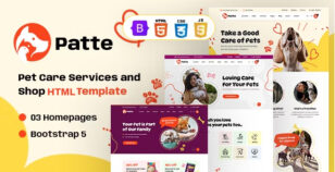 Patte - Pet Care and Pet Shop HTML Template by winsfolio