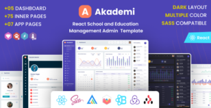Akademi : React Redux School and Education Management Admin Template by dexignlabs