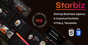 Starbiz - Startup Business Agency & Creative Portfolio Bootstrap5 Template by ThemeHt