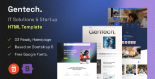 Gentech – IT Solutions & Startup HTML Template by zcubedesign