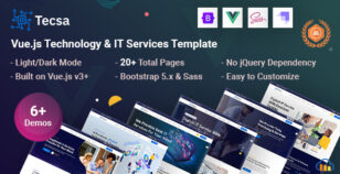 Tecsa - Vuejs Technology & IT Services Template by HiBootstrap