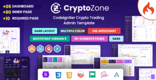 CryptoZone | Codeigniter Crypto Trading Admin Dashboard Template by DexignZone