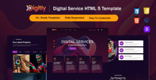 Digitly - Digital Service Agency HTML Template by Evonicmedia