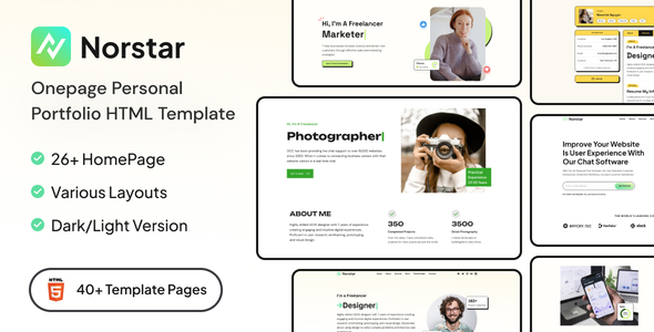 Norstar | Personal Portfolio HTML Template by themesflat