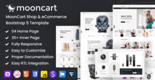 MoonCart - Shop & eCommerce Bootstrap Template by hugebinary