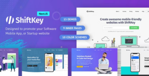 Shiftkey - App Landing Pages Pack NextJS Template by alithemes