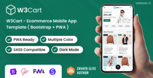 W3Cart - Ecommerce Mobile App Template ( Bootstrap + PWA ) by DexignZone