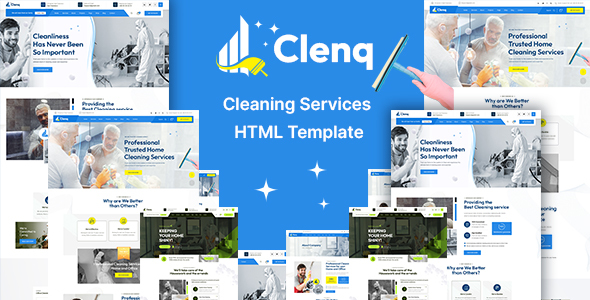 Clenq - Cleaning Services HTML Template by bracket-web