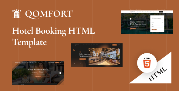 Qomfort - Hotel Booking HTML Template by Webtend