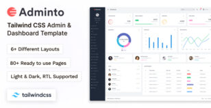 Adminto - Tailwind Admin & Dashboard Template by coderthemes