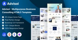 Advisol - Multipurpose Business Consulting HTML5 Template by VikingLab