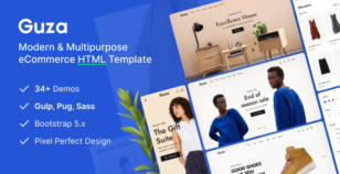 Guza - Modern Multipurpose eCommerce HTML Template by alithemes
