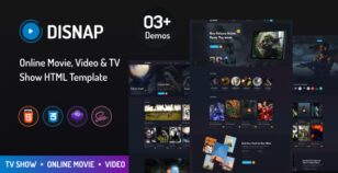 Disnap - Online Movie, Video & TV Show Bootstrap5 Template by reacthemes