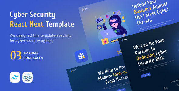 Cycure – Cyber Security Services React Next js Template by EaglesThemes