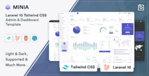Minia - Laravel 10 Tailwind CSS Admin & Dashboard Template by Themesbrand