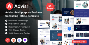 Advisr - Multipurpose Business Consulting HTML Template by VikingLab